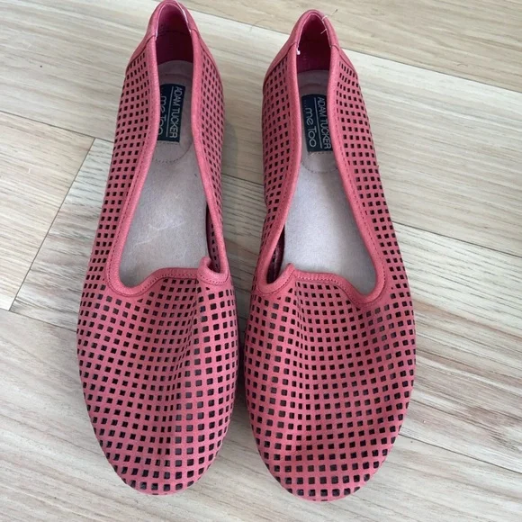 Adam Tucker Shoes Me Too Adam Tucker Yale Flats In Coral Red
